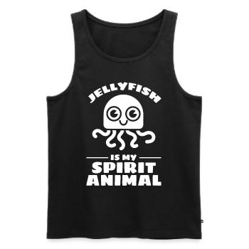 Jellyfish Is My Spirit Animal Quallen - Débardeur bio Premium Homme - noir - Devant - Michal (187cm)