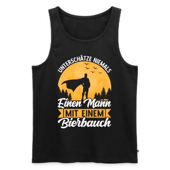 Mallorca Bierbauch Biertrinker Bier Bierliebhaber - Männer Premium Bio Tank Top - Schwarz - Vorne - Michal (187cm)