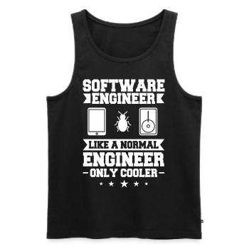Software Engineering Software Engineering Engineer - Men's Premium Organic Tank Top - black - Front - AI Model Male 178 light (178cm)