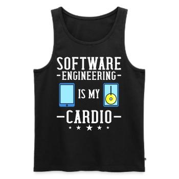 Software Engineering Software Engineering Engineer - Men's Premium Organic Tank Top - black - Front - AI Model Male 178 light (178cm)
