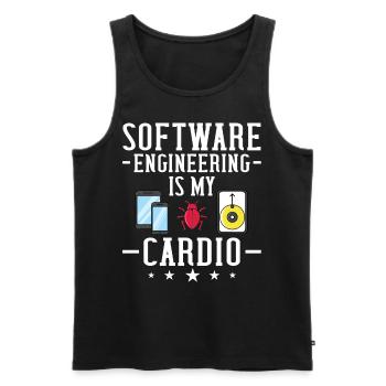 Software Engineering Software Engineering Engineer - Men's Premium Organic Tank Top - black - Front - AI Model Male 178 light (178cm)