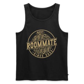 Best roommate since 2023 love your roomates - Men's Premium Organic Tank Top - black - Front - AI Model Male 178 light (178cm)