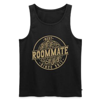 Best roommate since 2017 love your roomates - Men's Premium Organic Tank Top - black - Front - AI Model Male 178 light (178cm)