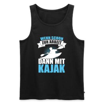 Kajak Geschenkidee Kanu Paddeln Kajakfahren - Männer Premium Bio Tank Top - Schwarz - Vorne - Michal (187cm)