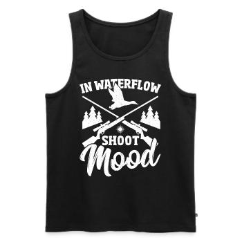 In Waterflow Shoot Mood Duck Hunting Bird Hunter - Men's Premium Organic Tank Top - black - Front - Michal (187cm)