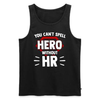 Held Kann Man Nicht Ohne Hr Buchstabieren Personal - Männer Premium Bio Tank Top - Schwarz - Vorne - Michal (187cm)
