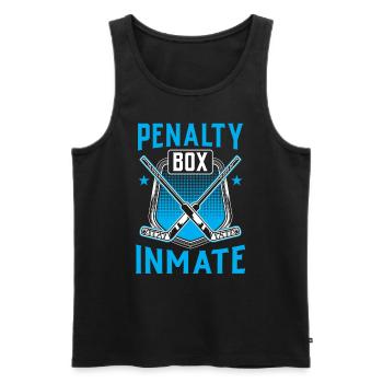 Banc de pénalité de hockey sur glace Joueur de hockey sur glace Boîte de pénalité - Débardeur bio Premium Homme - noir - Devant - AI Model Male 178 light (178cm)