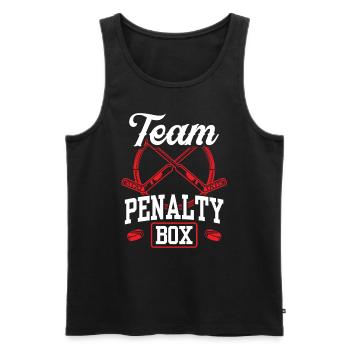 Banc de pénalité de hockey sur glace Banc de pénalité Joueurs de hockey sur glace - Débardeur bio Premium Homme - noir - Devant - AI Model Male 178 light (178cm)