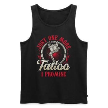 Seul un tatoueur promis artiste - Débardeur bio Premium Homme - noir - Devant - Michal (187cm)