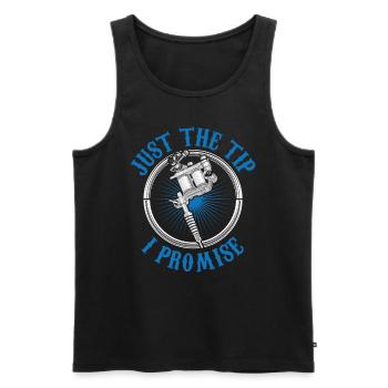 Nur Die Spitze Versprochen Tätowieren Tätowierer - Männer Premium Bio Tank Top - Schwarz - Vorne - AI Model Male 178 light (178cm)