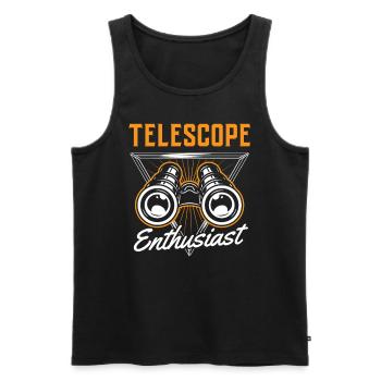 Telescope Enthusiast Universe Stars Space - Men's Premium Organic Tank Top - black - Front - Michal (187cm)