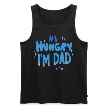 Hi Hungry I Am Papa Father Day Father Daddy - Men's Premium Organic Tank Top - black - Front - Michal (187cm)