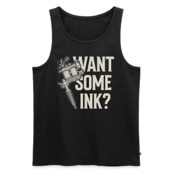 Want some ink? Tattoo Artist Tattoo - Men's Premium Organic Tank Top - black - Front - Michal (187cm)