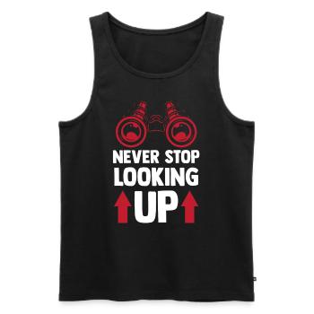 Never stop looking up Star Telescope - Men's Premium Organic Tank Top - black - Front - Michal (187cm)