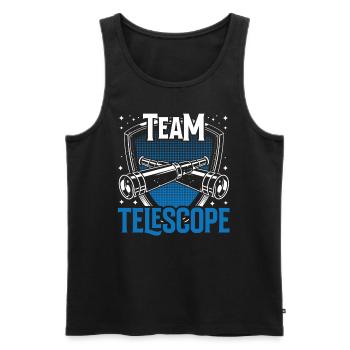 Team Teleskop Sterne Weltraum Universum - Männer Premium Bio Tank Top - Schwarz - Vorne - Michal (187cm)