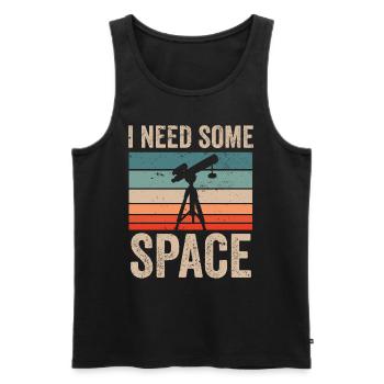 J’ai besoin d’un télescope de l’univers spatial - Débardeur bio Premium Homme - noir - Devant - Michal (187cm)