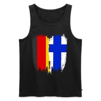 Allemagne Drapeau Finlande - Débardeur bio Premium Homme - noir - Devant - Michal (187cm)