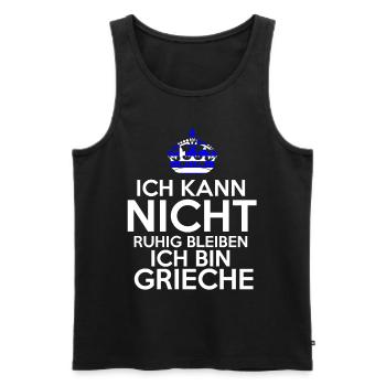 Griechenland Grieche Griechisches - Männer Premium Bio Tank Top - Schwarz - Vorne - Michal (187cm)