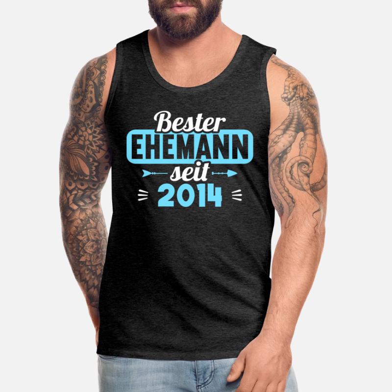 Beste Ehefrau Bester Ehemann seit 2014 Männer Premium Bio Tank Top