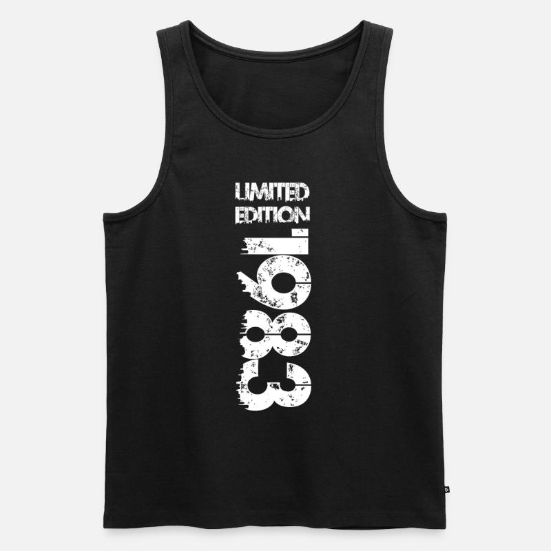 Limited Edition 1983 - Männer Premium Bio Tank Top - Schwarz