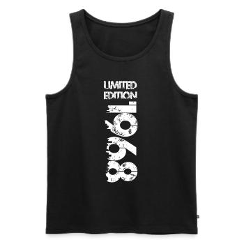Limited Edition 1968 - Men's Premium Organic Tank Top - black - Front - Michal (187cm)