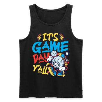 Volleyball Player Team It's Game - Männer Premium Bio Tank Top - Schwarz - Vorne - AI Model Male 178 light (178cm)