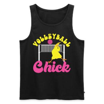 Volleyball Player Team Chicken - Men's Premium Organic Tank Top - black - Front - Michal (187cm)