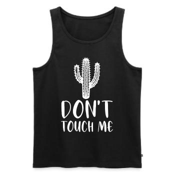 Cactus Don't Touch Me - Western Sugaro Flowers - Männer Premium Bio Tank Top - Schwarz - Vorne - AI Model Male 178 light (178cm)