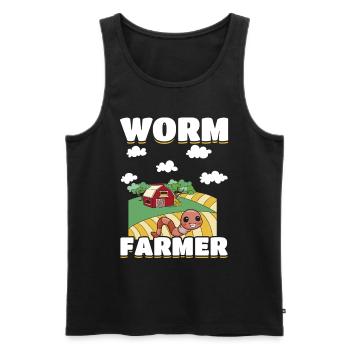 Worm Composting Worm Farms Funny Wur - Men's Premium Organic Tank Top - black - Front - AI Model Male 178 light (178cm)