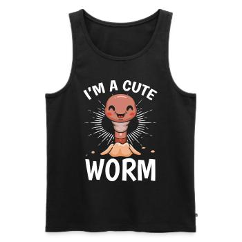 Compost Worm Lovers Sweet Worms I am a - Men's Premium Organic Tank Top - black - Front - AI Model Male 178 light (178cm)