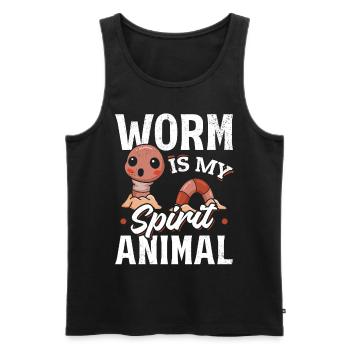 Wurm ist mein Geist Animal Wurmliebhaber Wurm - Männer Premium Bio Tank Top - Schwarz - Vorne - AI Model Male 178 light (178cm)