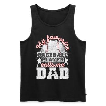 Baseball Dad Papa Father Baseball Player Gift - Men's Premium Organic Tank Top - black - Front - Michal (187cm)