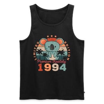 Année de naissance 1994 Anniversaire Koala Koala Bear - Débardeur bio Premium Homme - noir - Devant - AI Model Male 178 light (178cm)