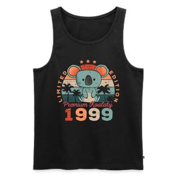 Année de naissance 1999 Anniversaire Koala Koala Bear - Débardeur bio Premium Homme - noir - Devant - Michal (187cm)