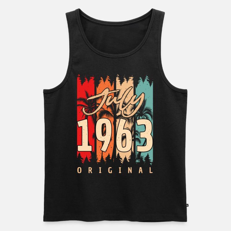 Retro 1963 Im Juli - Männer Premium Bio Tank Top - Schwarz