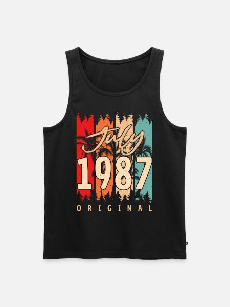 Juli 1987 Geschenkidee - Männer Premium Bio Tank Top - Schwarz