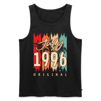 Month of birth 1996 in July - Men's Premium Organic Tank Top - black - Front - Michal (187cm)