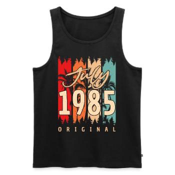 Geboren Juli 1985 - Männer Premium Bio Tank Top - Schwarz - Vorne - Michal (187cm)