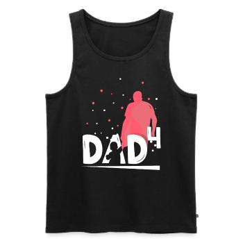Father Of Four Children Papa Papi Father Day - Men's Premium Organic Tank Top - black - Front - Michal (187cm)