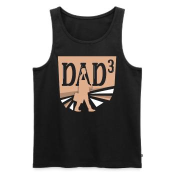 Father Of Three Children Daddy Papa Father Day - Men's Premium Organic Tank Top - black - Front - Michal (187cm)