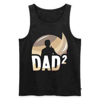 Vater Von Zwei Kindern Papi Vater Tag Papa - Männer Premium Bio Tank Top - Schwarz - Vorne - Michal (187cm)