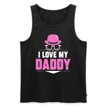 I Love My Daddy Dad Father Day Father - Men's Premium Organic Tank Top - black - Front - Michal (187cm)