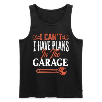 I can't I have plans in the garage profession - Men's Premium Organic Tank Top - black - Front - AI Model Male 178 light (178cm)