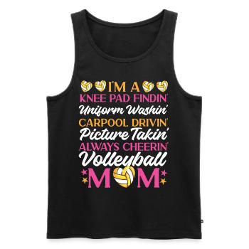 Volleyball Player Team Mom Mother - Männer Premium Bio Tank Top - Schwarz - Vorne - Michal (187cm)
