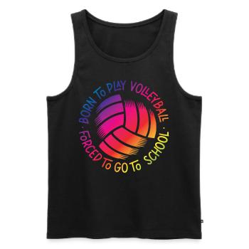 Volleyball Player Team Born To - Men's Premium Organic Tank Top - black - Front - AI Model Male 178 light (178cm)