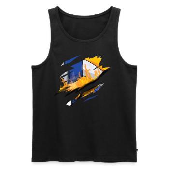 Volleyball Player Team Scratch - Männer Premium Bio Tank Top - Schwarz - Vorne - AI Model Male 178 light (178cm)