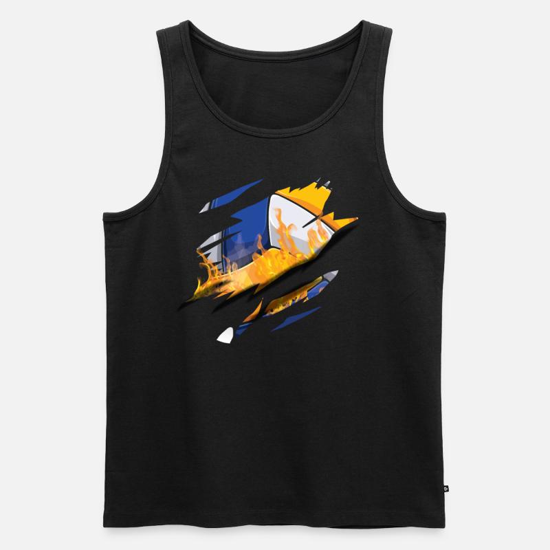 Volleyball Player Team Scratch - Männer Premium Bio Tank Top - Schwarz