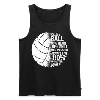Joueur de volleyball Équipe volleyball - Débardeur bio Premium Homme - noir - Devant - Michal (187cm)