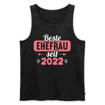 Beste Ehefrau Bester Ehemann seit 2022 - Männer Premium Bio Tank Top - Schwarz - Vorne - Michal (187cm)