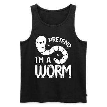 Nice worm composting worm lovers pretend - Men's Premium Organic Tank Top - black - Front - AI Model Male 178 light (178cm)